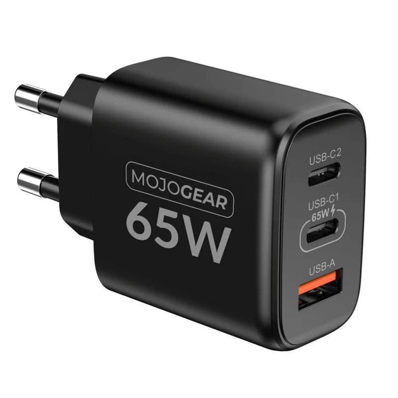 MOJOGEAR USB-Ladegerät 65W 2x USB-C / 1x USB-Anschluss