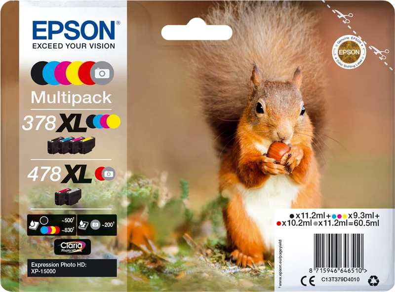 Epson 378XL+478XL Multipack Schwarz/Cyan/Magenta/Gelb/Rot/Grau