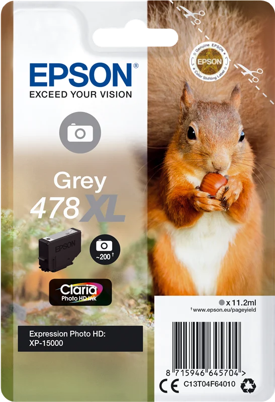 Epson 478XL Grau Druckerpatrone C13T04F64010