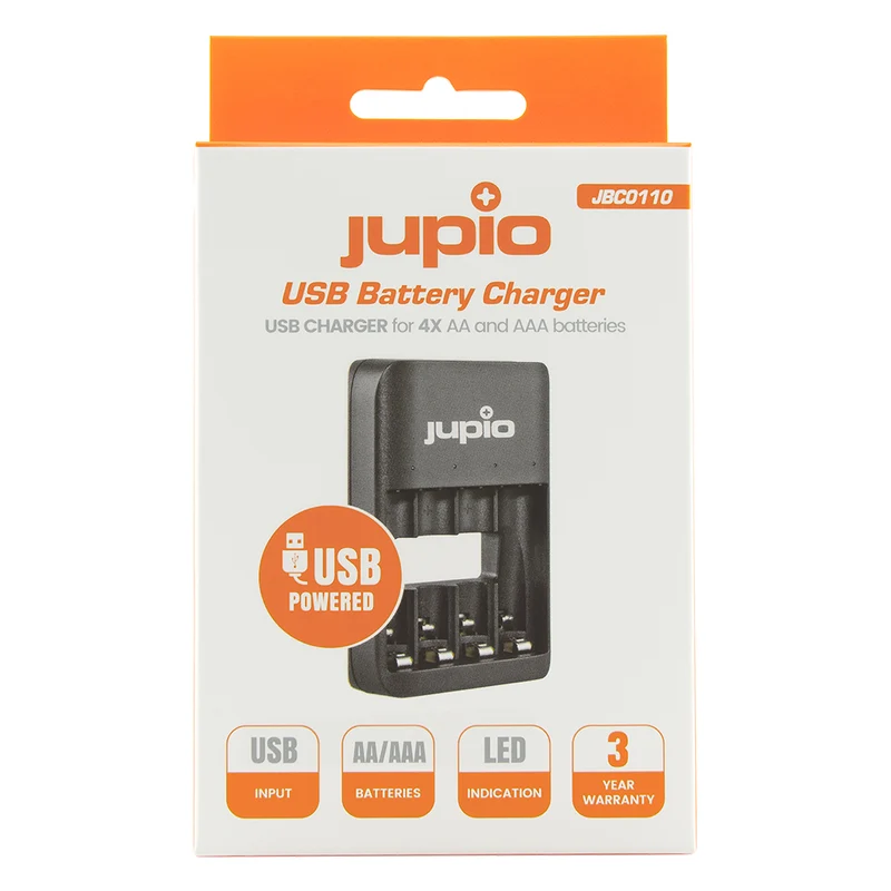 Jupio USB Akku-ladergerät LED