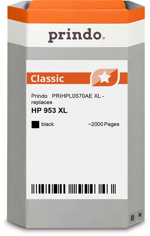 Prindo Classic XL Druckerpatrone kompatibel mit HP 953 XL Schwarz