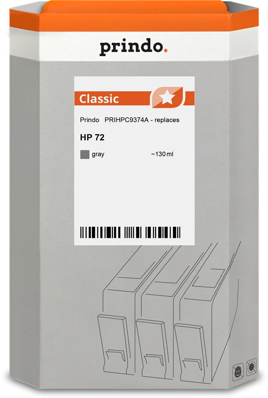 Prindo Classic Druckerpatrone kompatibel mit HP 72 Grau
