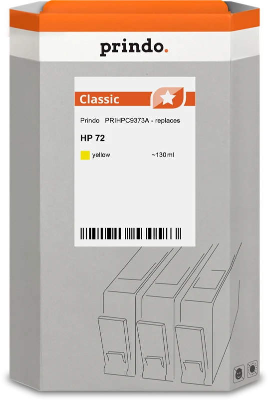 Prindo Classic Druckerpatrone kompatibel mit HP 72 Gelb