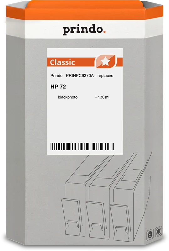 Prindo Classic Druckerpatrone kompatibel mit HP 72 Photo Black
