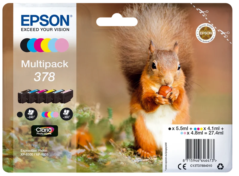Epson 378 Multipack Schwarz/Cyan/Magenta/Gelb/Light Cyan/Light Magenta