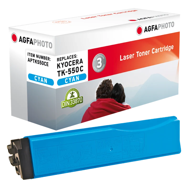 Agfa Photo Toner kompatibel mit Kyocera TK-550c Cyan