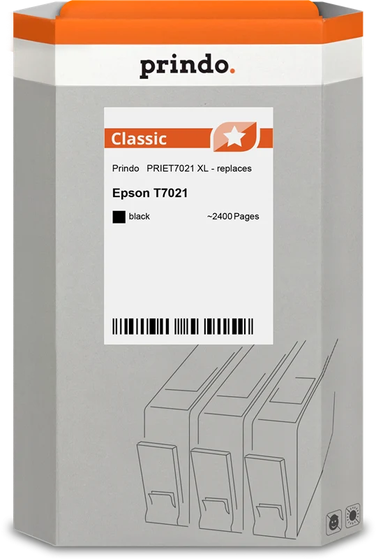 Prindo Classic XL Druckerpatrone kompatibel mit Epson T7021 XL Schwarz