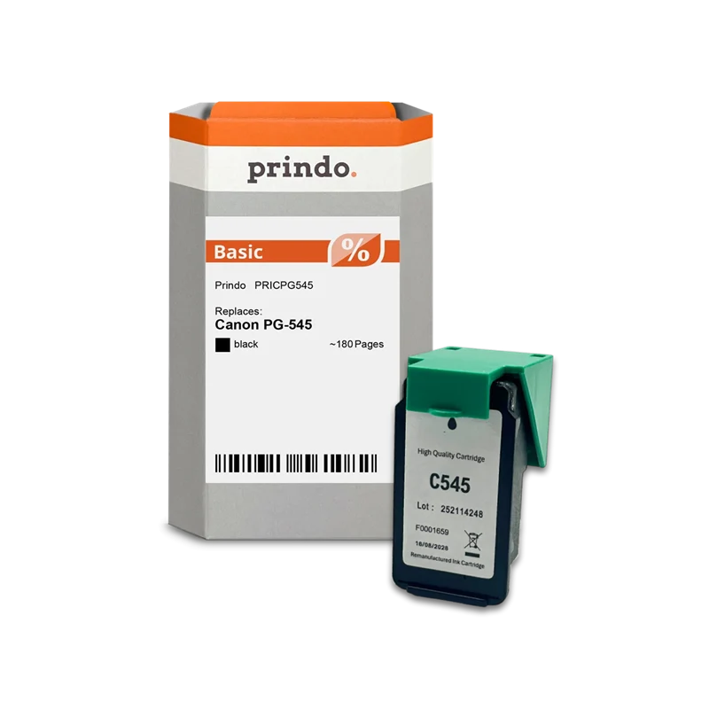 Prindo Basic Druckerpatrone kompatibel mit Canon PG-545 Schwarz