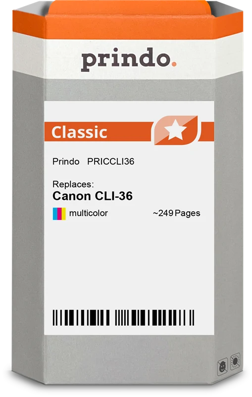 Prindo Classic Druckerpatrone kompatibel mit Canon CLI-36 mehrere Farben