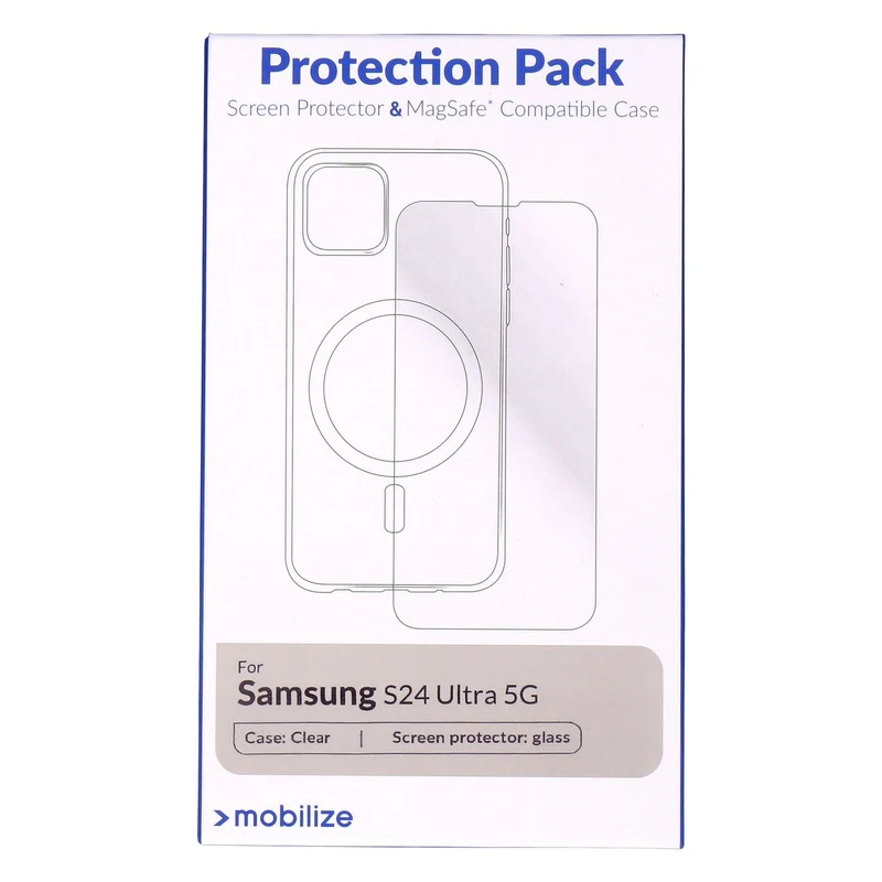 Mobilize Protection Pack Screen Protector & MagSafe Clear Case für Samsung Galaxy S24 Ultra