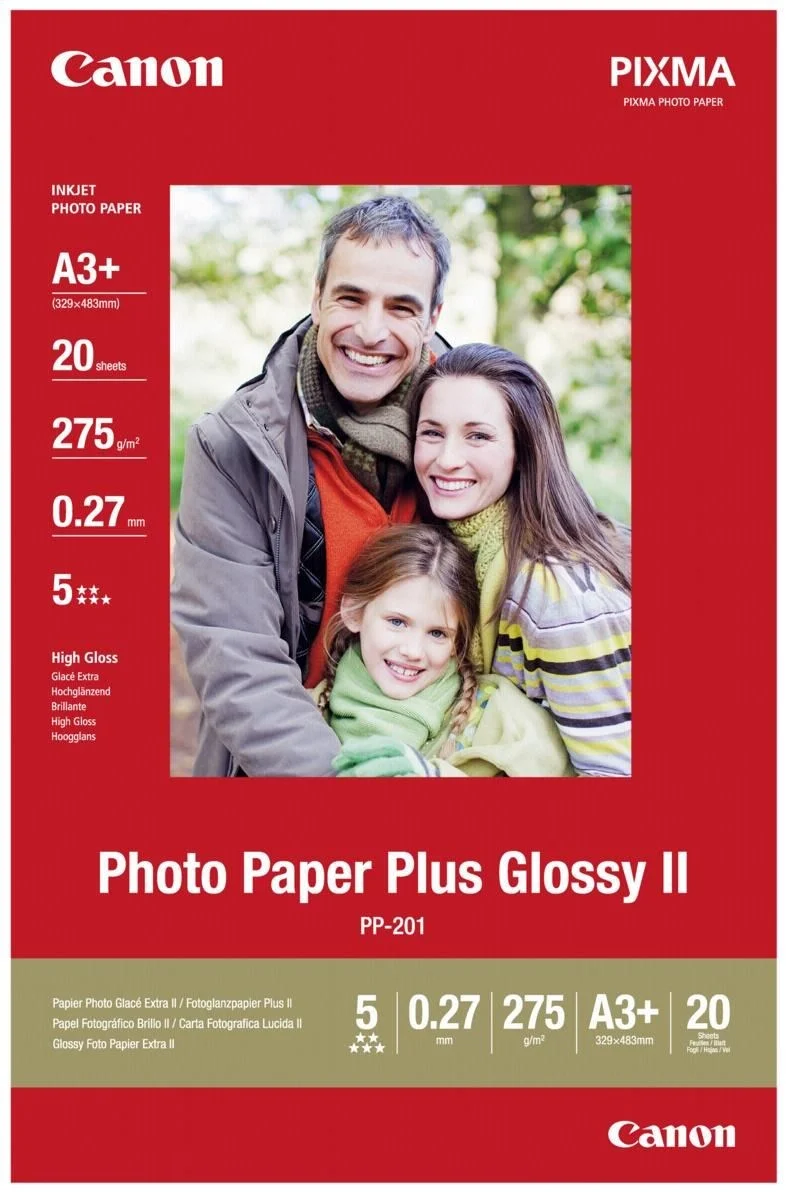 Canon PP-201 Fotopapier Plus Glossy II A3+ 275g 20 Blatt