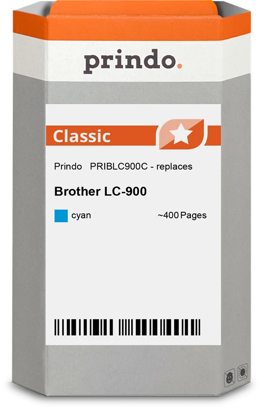 Prindo Classic Druckerpatrone kompatibel mit Brother LC900C Cyan