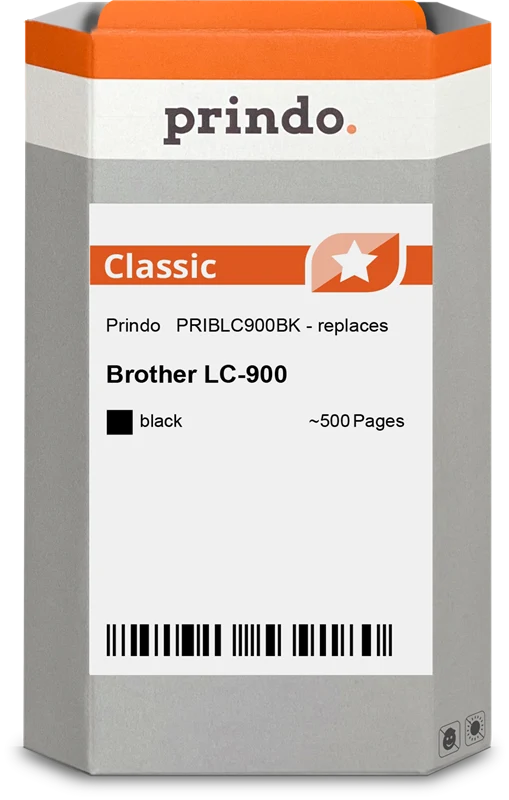 Prindo Classic Druckerpatrone kompatibel mit Brother LC900BK Schwarz