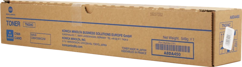 Konica Minolta TN324C Cyan Toner