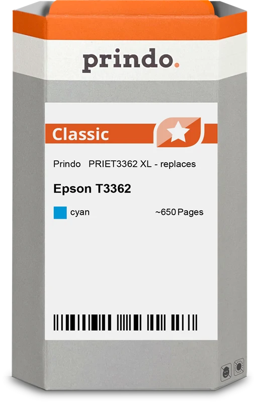 Prindo Classic XL Druckerpatrone kompatibel mit Epson 33 XL Cyan
