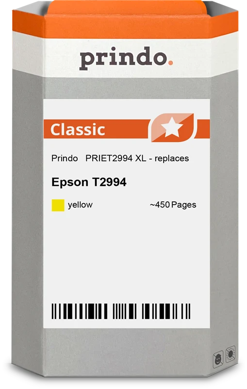 Prindo Classic XL Druckerpatrone kompatibel mit Epson 29 XL Gelb