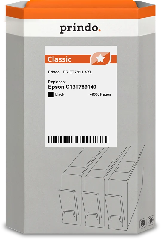 Prindo Classic XXL Druckerpatrone kompatibel mit Epson T7891 XXL Schwarz