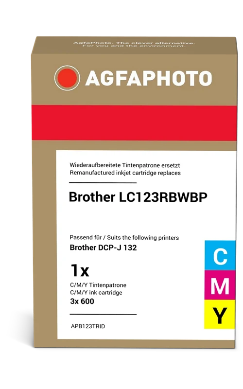 Agfa Photo Multipack kompatibel mit Brother LC-123 Multipack Cyan/Magenta/Gelb