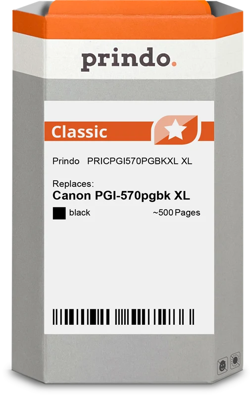 Prindo Classic XL Druckerpatrone kompatibel mit Canon PGI-570pgbk XL Schwarz