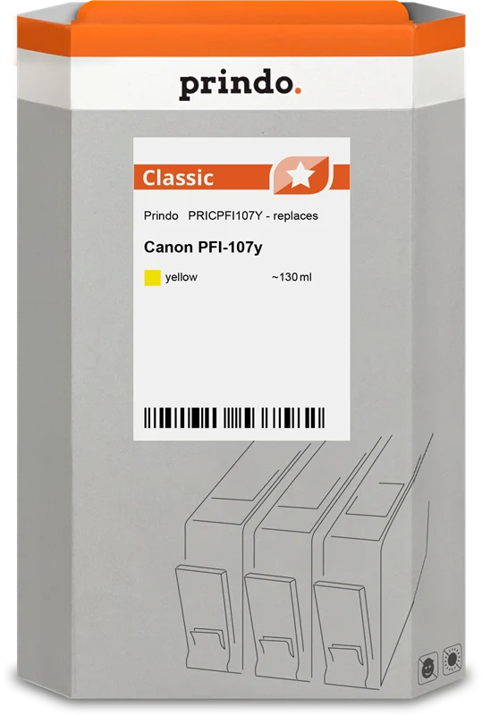 Prindo Classic Druckerpatrone kompatibel mit Canon PFI-107y Gelb