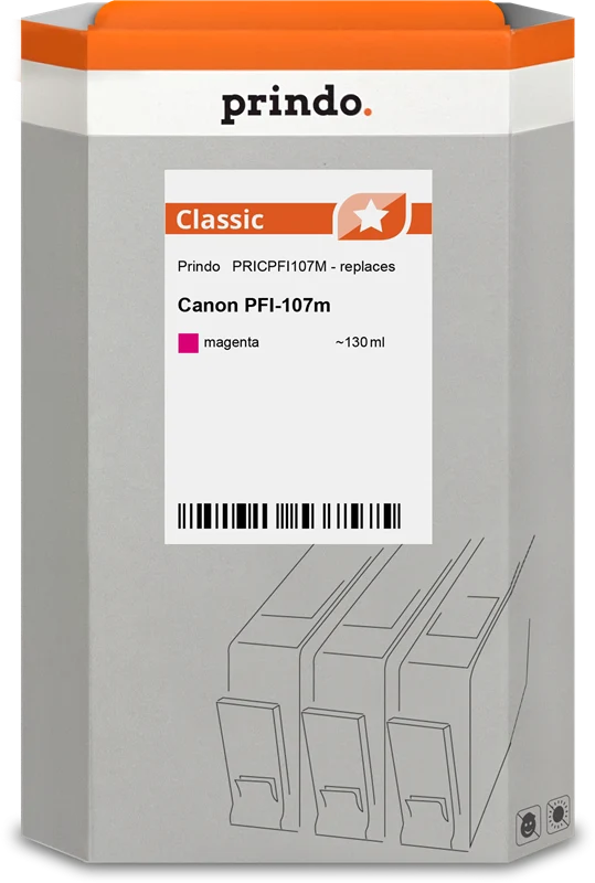 Prindo Classic Druckerpatrone kompatibel mit Canon PFI-107m Magenta