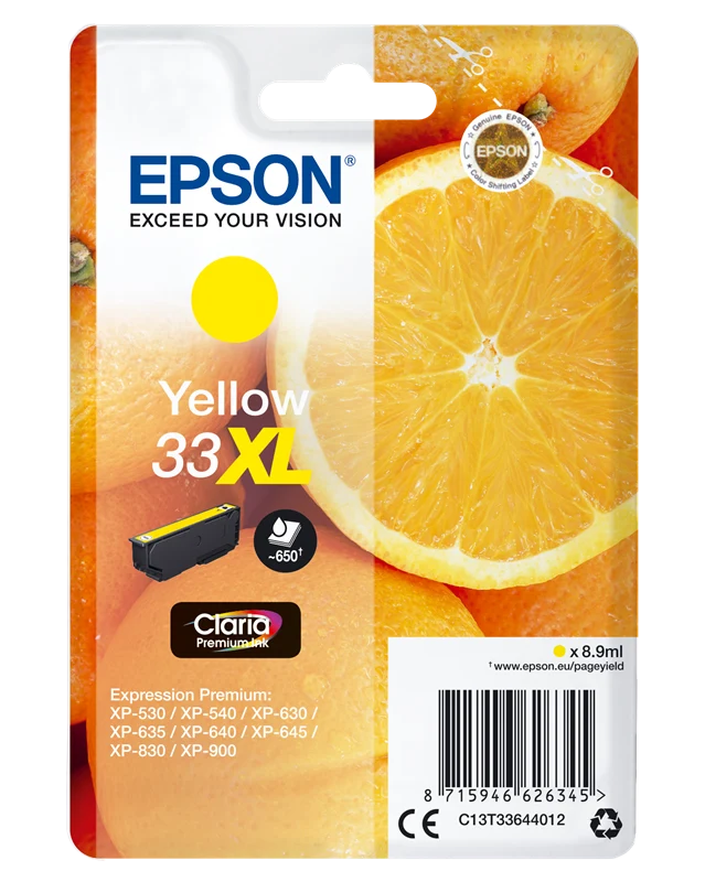 Epson 33 XL Gelb Druckerpatrone C13T33644012