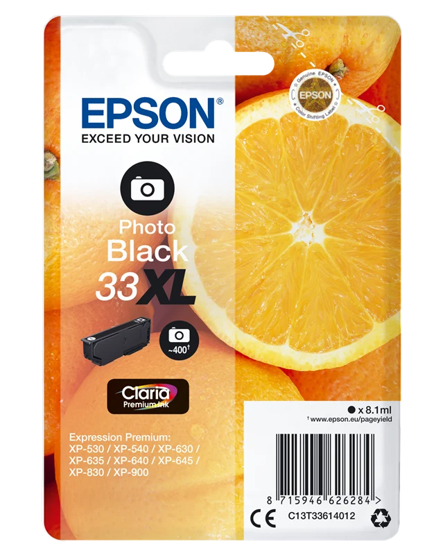 Epson 33 XL Photo Black Druckerpatrone C13T33614012