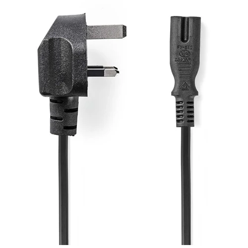 Nedis Typ G / IEC-320-C7 UK Stromkabel ungeerdet 2,0 m schwarz