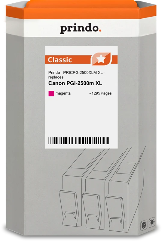 Prindo Classic XL Druckerpatrone kompatibel mit Canon PGI-2500m XL Magenta