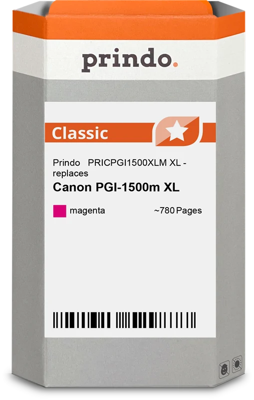 Prindo Classic XL Druckerpatrone kompatibel mit Canon PGI-1500m XL Magenta