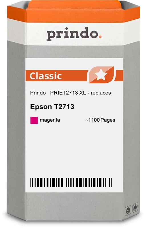 Prindo Classic XL Druckerpatrone kompatibel mit Epson 27 XL Magenta