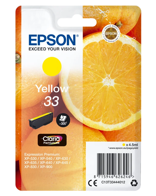 Epson 33 Gelb Druckerpatrone C13T33444012
