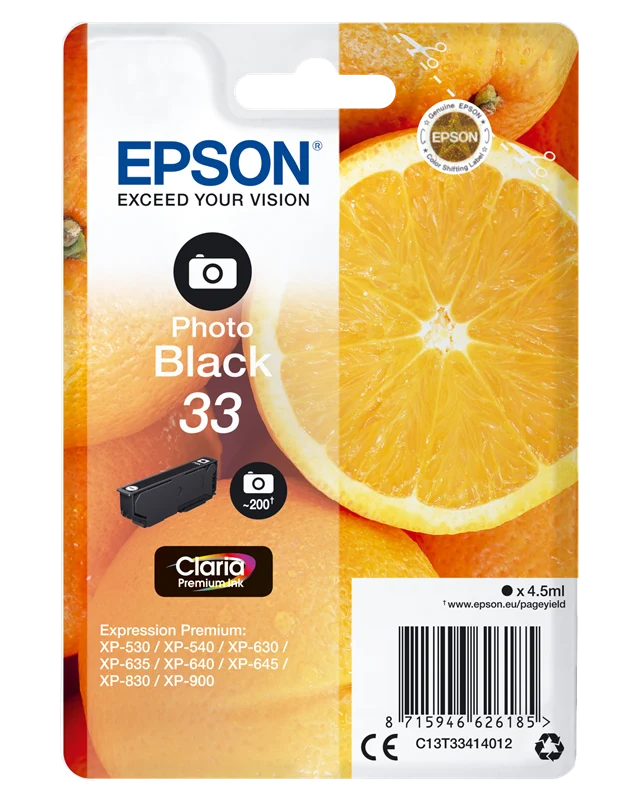 Epson 33 Photo Black Druckerpatrone C13T33414012