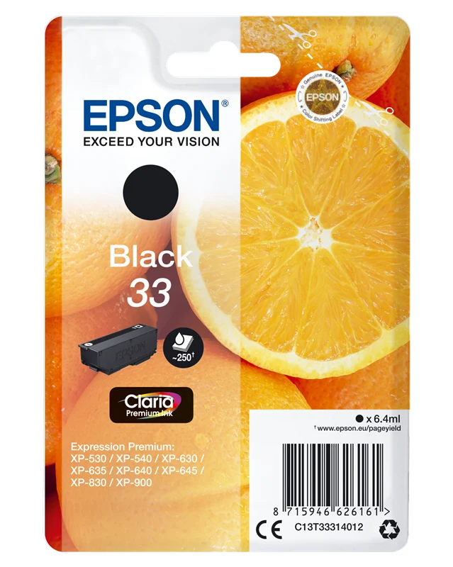 Epson 33 Schwarz Druckerpatrone C13T33314012