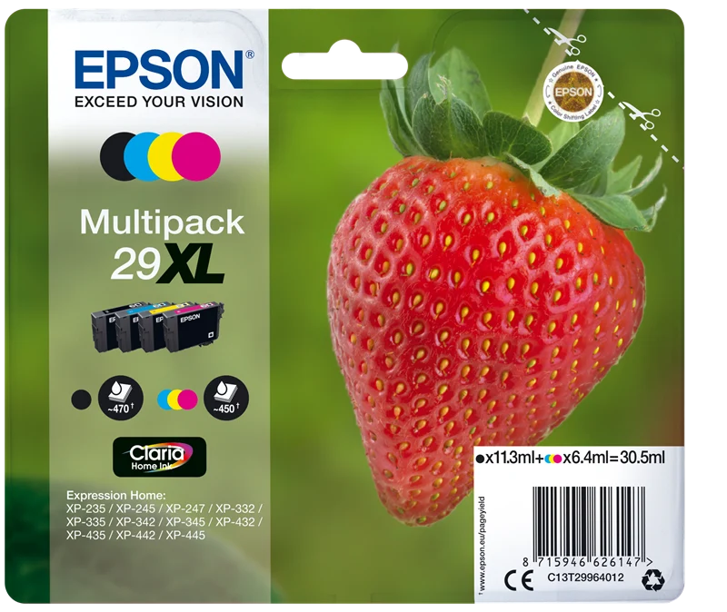 Epson 29 XL Multipack Schwarz/Cyan/Magenta/Gelb