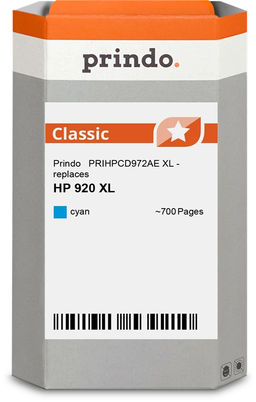 Prindo Classic XL Druckerpatrone kompatibel mit HP 920 XL Cyan