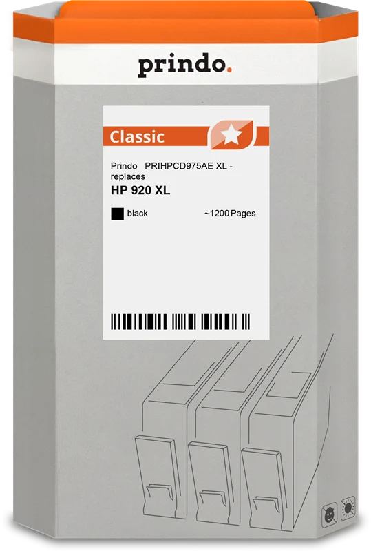 Prindo Classic XL Druckerpatrone kompatibel mit HP 920 XL Schwarz