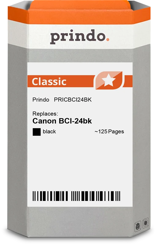Prindo Classic Druckerpatrone kompatibel mit Canon BCI-24bk Schwarz