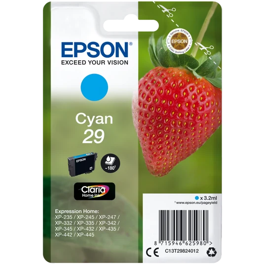 Epson 29 Cyan Druckerpatrone C13T29824012
