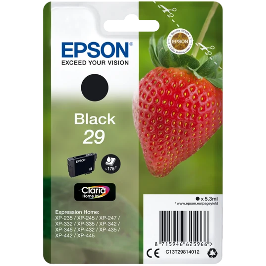 Epson 29 Schwarz Druckerpatrone C13T29814012