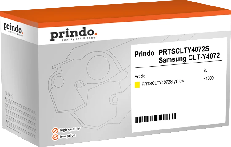 Prindo Classic Toner kompatibel mit Samsung CLT-Y4072S Gelb