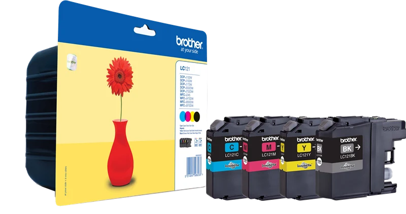 Brother LC-121 Multipack Schwarz/Cyan/Magenta/Gelb