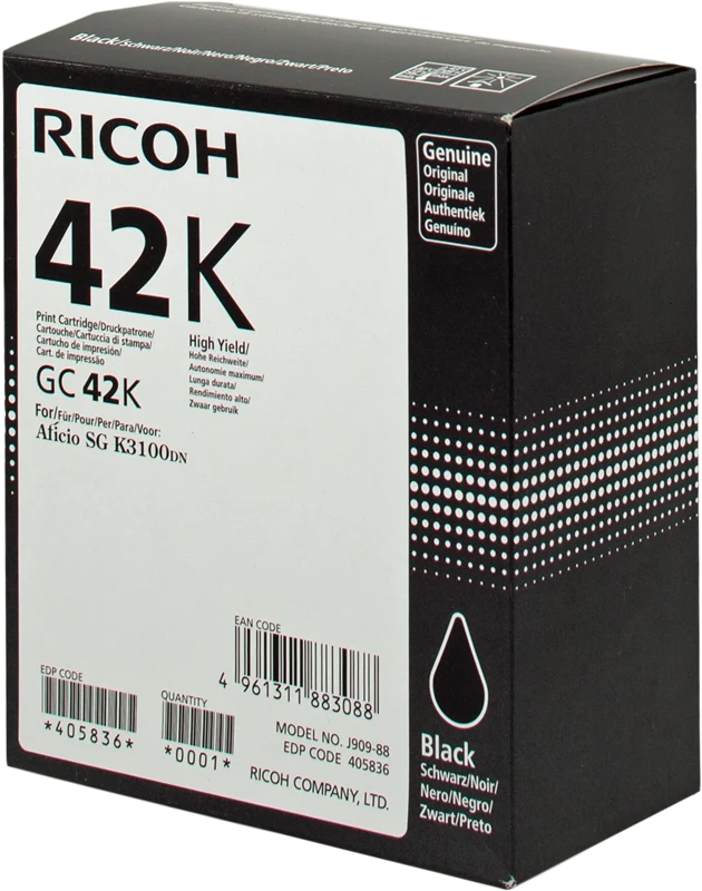 Ricoh Gel Patrone GC 42 bk Schwarz