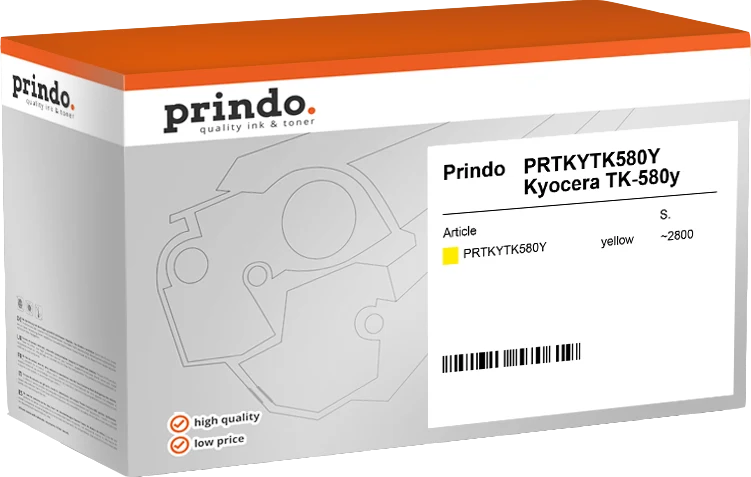 Prindo Classic Toner kompatibel mit Kyocera TK-580y Gelb