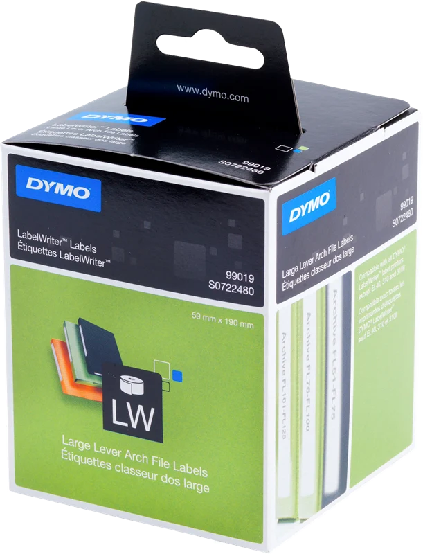 DYMO S0722480 Ordneretiketten 190x59mm weiß