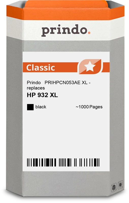 Prindo Classic XL Druckerpatrone kompatibel mit HP 932 XL Schwarz