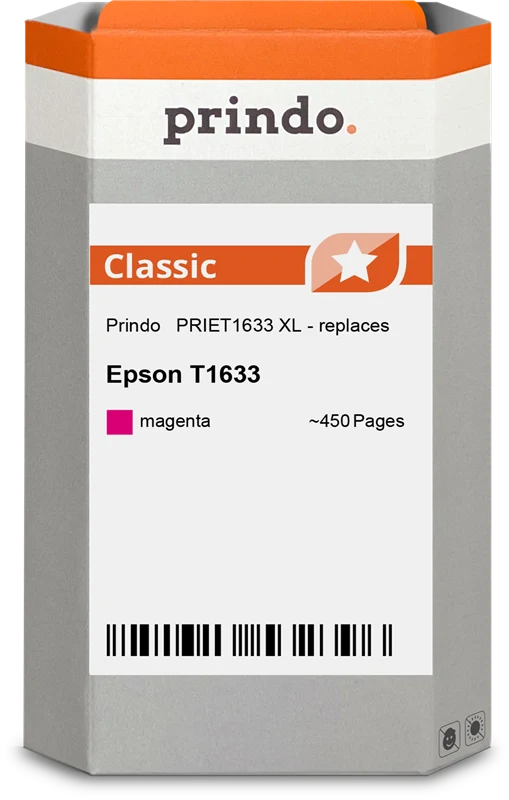 Prindo Classic XL Druckerpatrone kompatibel mit Epson 16 XL Magenta