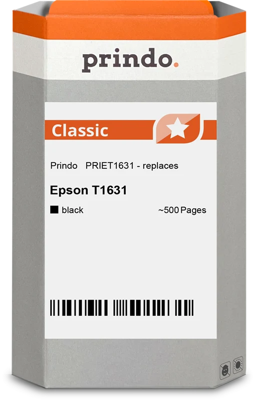 Prindo Classic XL Druckerpatrone kompatibel mit Epson 16 XL Schwarz