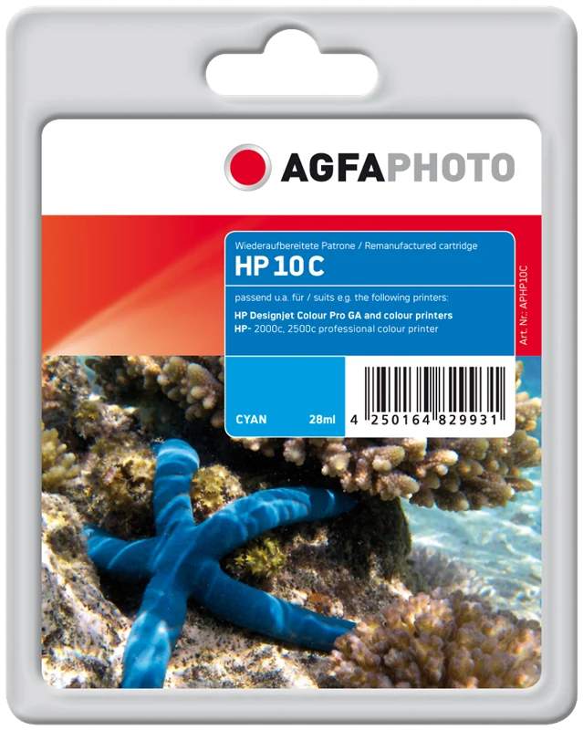 Agfa Photo Druckerpatrone kompatibel mit HP 10 Cyan