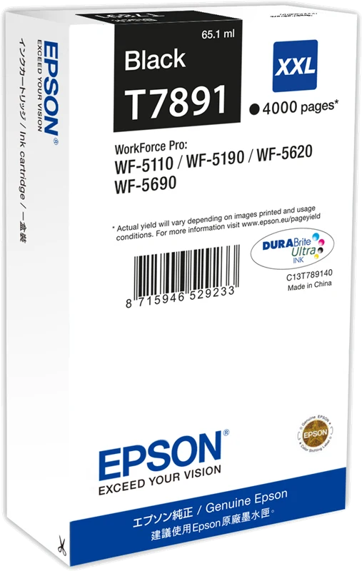 Epson T7891 XXL Schwarz Druckerpatrone C13T789140